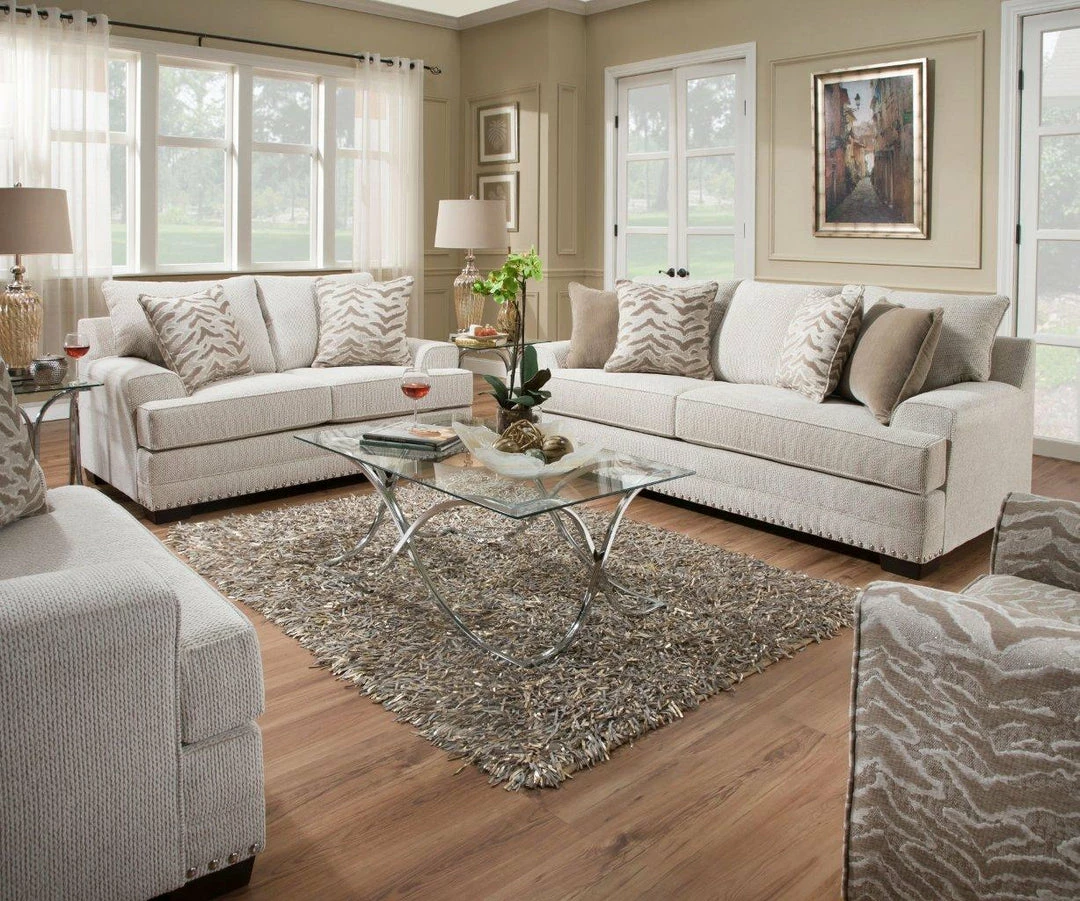 Lane Home Furnishings Sofa Sets - Stationary Grenada Natural Sofa And Loveseat