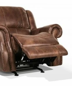 Corinthian Furniture Recliners Waylon Mocha Nailhead Recliner