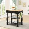 Bernards Furniture Kitchen Islands Black And Natural Kitchen Island