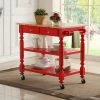 Bernards Furniture Kitchen Islands Red & Natural Kitchen Island