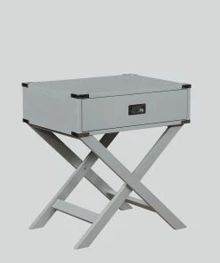 Crown Mark Hudson Gray Chairside Table