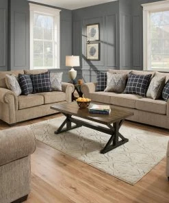 Lane Home Furnishings Gavin Mushroom Sofa And Loveseat