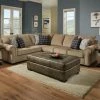 Lane Home Furnishings Gavin Mushroom And Blue Sectional Sectionals