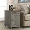 Lane Home Furnishings Gray And Oak USB Chairside Table Coffee Table Sets