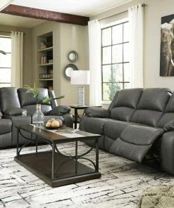 Ashley Furniture Driftwood Gray Reclining Sofa And Loveseat