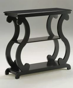 Crown Mark Lucy Black Console Table Accent Chests