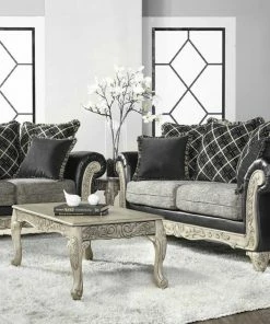 Hughes Furniture San Marino Ebony Sofa And Loveseat Sofa Sets - Stationary