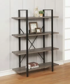 Crown Mark Accent Chests Durango Black And Gray Bookshelf