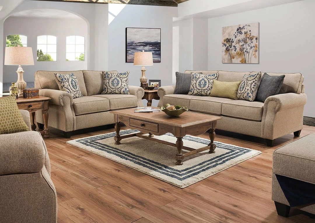 Lane Home Furnishings Lane Nora Alabaster Sofa And Loveseat