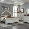 Lifestyle Furniture Antique White & Oak King Bedroom Set