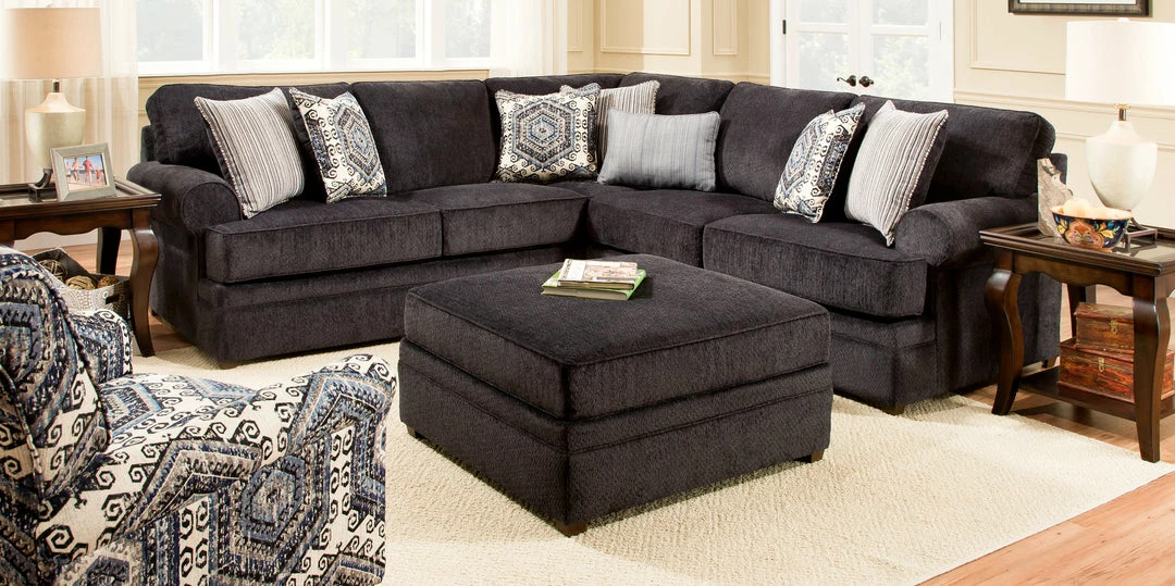 Lane Home Furnishings Bellamy Slate Transitional Sectional Sectionals