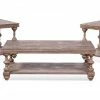 Hughes Furniture Wirebrush Driftwood Coffee Table Set Coffee Table Sets
