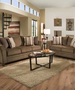 Lane Home Furnishings Albany Chestnut Sofa And Loveseat