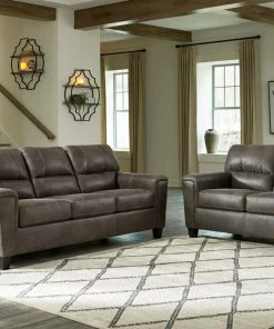Ashley Furniture Dark Smoke Gray Sofa And Loveseat