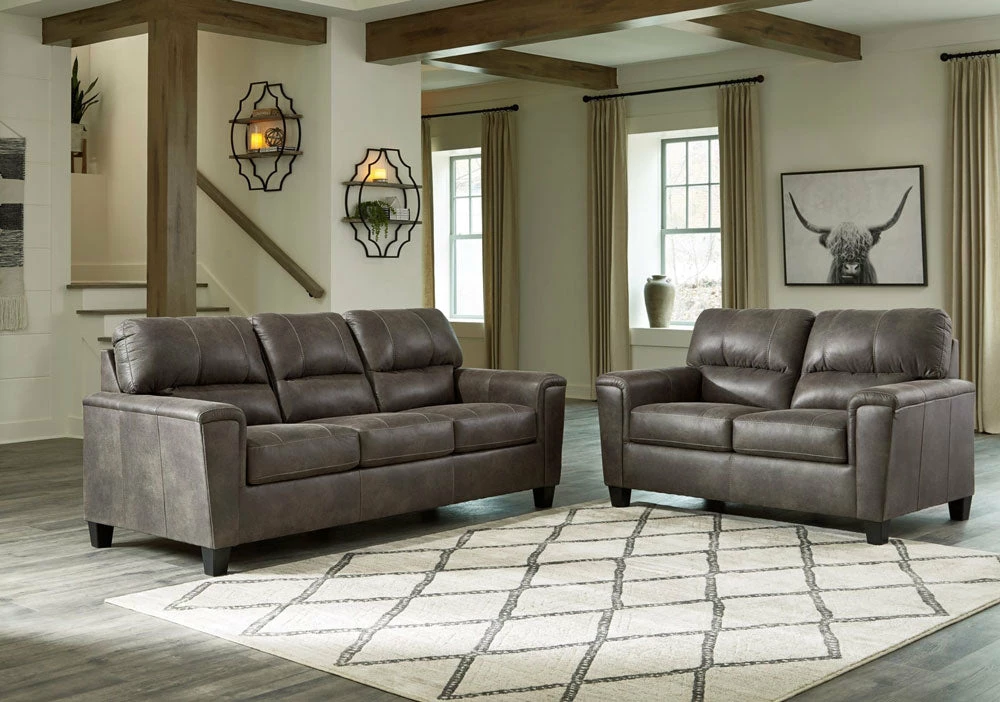 Ashley Furniture Dark Smoke Gray Sofa And Loveseat