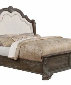 Crown Mark Upholstered Country Gray Queen Bedroom Set Queen Bedroom Sets