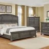 Crown Mark Lavonia Gray Panel King Bedroom Set