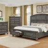 Crown Mark Lavonia Storage Gray King Bedroom Set