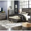 Ashley Furniture Modern Farmhouse Lighted Plank Board King Bedroom Set