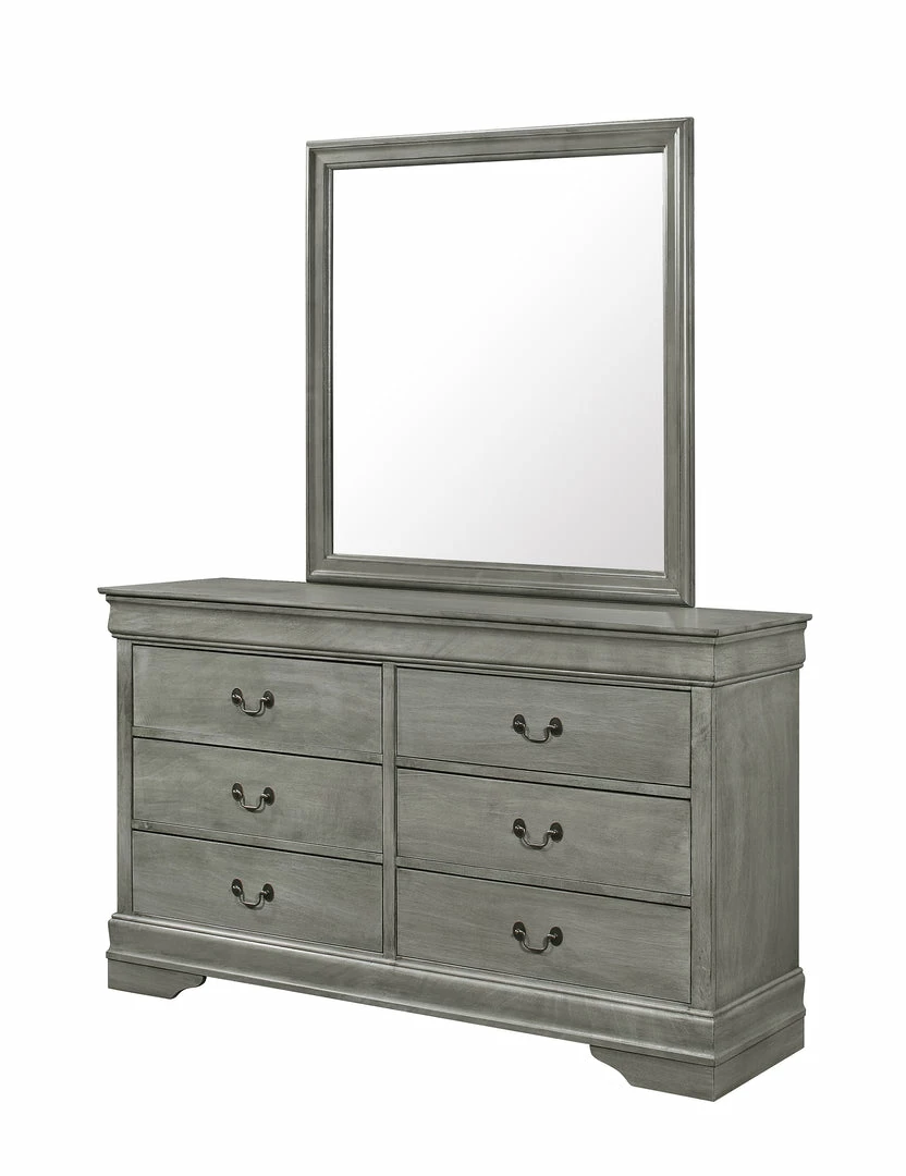 Crown Mark Gray Full Sleigh Bedroom Set