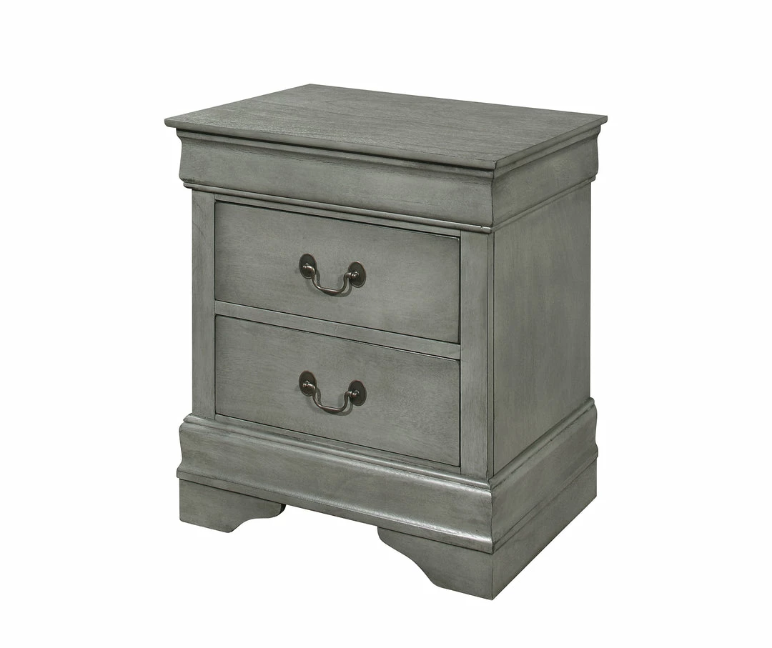 Crown Mark Gray King Sleigh Bedroom Set