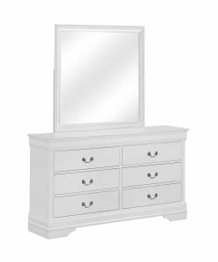 Crown Mark White Twin Sleigh Bedroom Set
