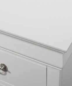 Crown Mark White Twin Sleigh Bedroom Set