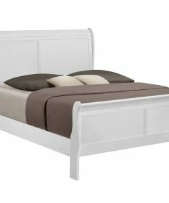 Crown Mark White Full Size Sleigh Bedroom Set
