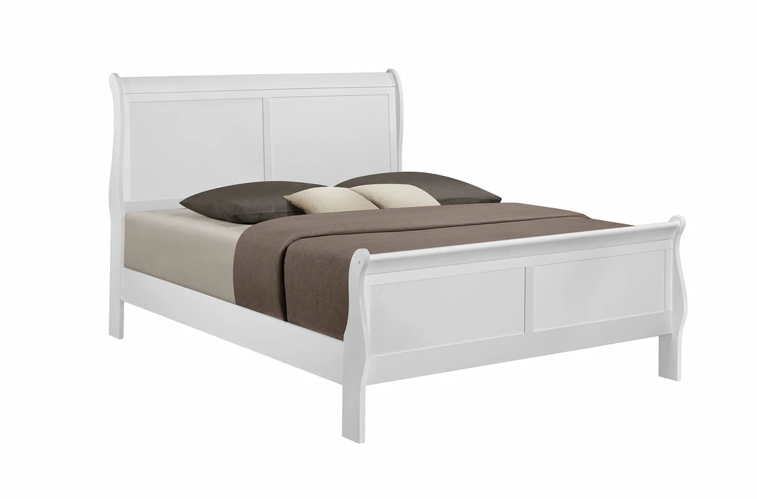 Crown Mark White Queen Size Sleigh Bedroom Set