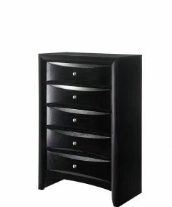 Crown Mark Emily Captain Black Queen Bedroom Set