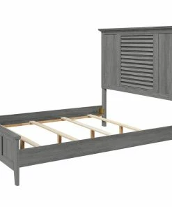 Crown Mark Sarter Gray Louvered King Bedroom Set