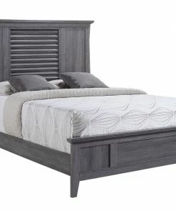 Crown Mark Sarter Gray Louvered Queen Bedroom Set