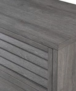 Crown Mark Sarter Gray Louvered Queen Bedroom Set