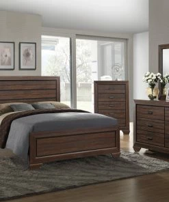 Crown Mark Farrow Chocolate King Size Bedroom Set