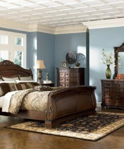 North Shore Sleigh King Bedroom Set By Ashley Furniture
