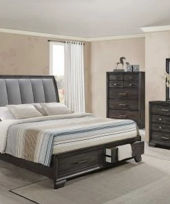 Crown Mark Jaymes Upholstered Storage King Bedroom Set