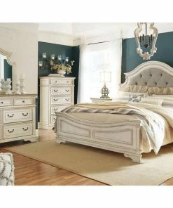 Ashley Furniture King Bedroom Sets Two Tone Upholstered Cottage King Bedroom Set