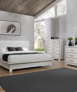 Crown Mark White Sands Queen Bedroom Set