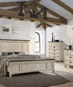 Crown Mark Modern Farmhouse Sawyer King Size Bedroom Set