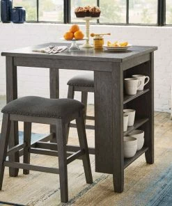 Ashley Furniture Dining Gray Saddle Stool Dinette