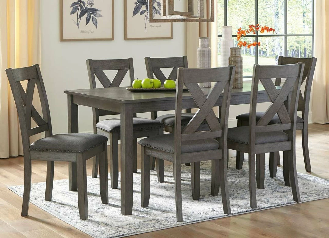 Ashley Furniture Antique Gray 7 Pc. Dining Set