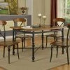 Lifestyle Furniture Dark Walnut And Metal Dinette Set