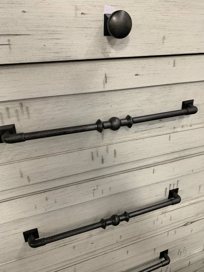 Lifestyle Furniture Driftwood White Sleigh King Bedroom Set