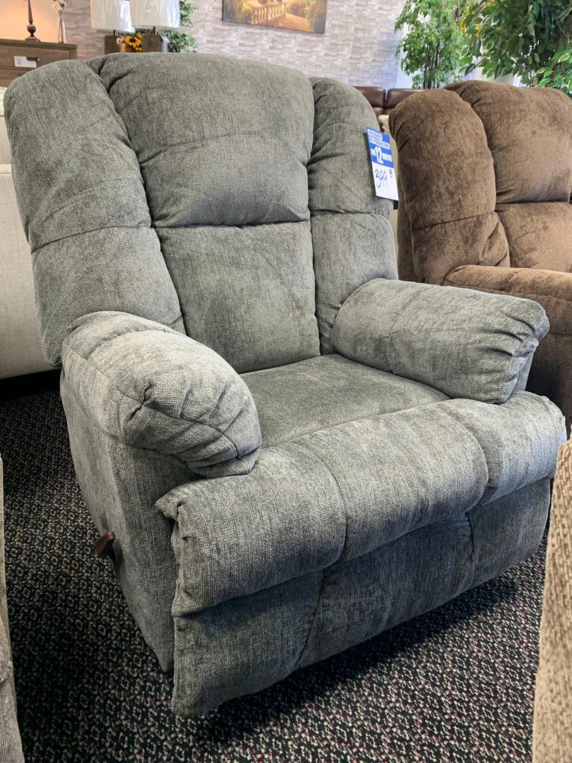 Washington Furniture Tall Man Pewter Gray Rocking Recliner Recliners