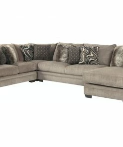 Jackson/Catnapper Pewter Luxury Sectional With Chaise