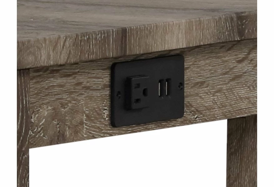 Crown Mark USB Bar Table With Three Barstools Dining