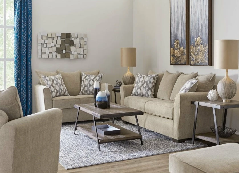 Lane Home Furnishings Surge Mocha Sofa And Loveseat Sofa Sets - Stationary