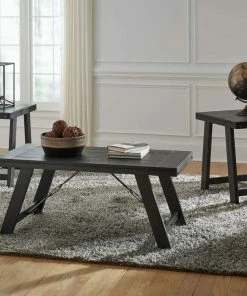 Ashley Furniture Coffee Table Sets Distress Black Wash Coffee Table Set