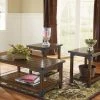 Ashley Furniture Industrial Wood And Metal Coffee Table Set Coffee Table Sets