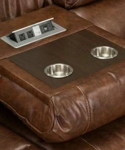 Lane Home Furnishings Cognac Motion USB Reclining Sofa And Loveseat Sofa Sets - Reclining